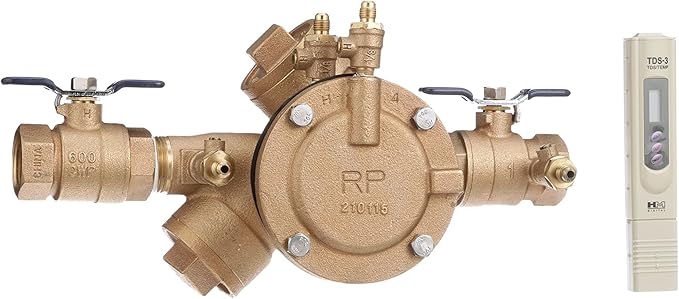 Febco 825EBV Backflow Preventer Reduced Pressure Zone Assembly, Quarter Turn Shutoff, 1 Inch