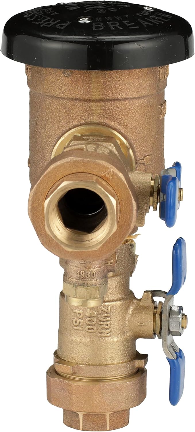 Zurn Wilkins 1-720AU 1" 720A Pressure Vacuum Breaker Assembly with union ball valves