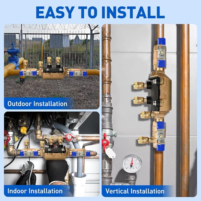 34-350 3/4" 350 Double Check Backflow Preventer,3/4 Backflow Preventer,Double Check Valve Assembly,Prevent Backpressure and Backsiphonage