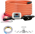 Cupohus Heat Tape for Water Pipes with Digital Display Thermostat 30FT, Freeze Protection Self-Regulating Heat Trace Cable for Metal, Plastic Home Pipes, Roof and RV, 110-120V