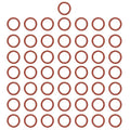 MECCANIXITY Silicone O-Ring 12mm ID 16mm OD 2mm Width Metric VMQ Sealing Gasket Replacement 50A Durometer for Plumbing Compressor Faucets Valves Repair (Red, Pack of 50)