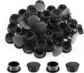 25 Pcs OD 0.768"(19.5mm) Black Hole Knockout Locking Plugs,Plastic Nylon Round Drilling Hole Plugs,Flush Type Panel Round Snap in Fastener,Tube Fastener Cover for Furniture Insert End Caps