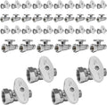 40-Pack Foskan 1/4 Turn Straight Shut off Valve,Straight Stop Valve 3/8" OD x 1/2" FIP,Chrome Plated Brass