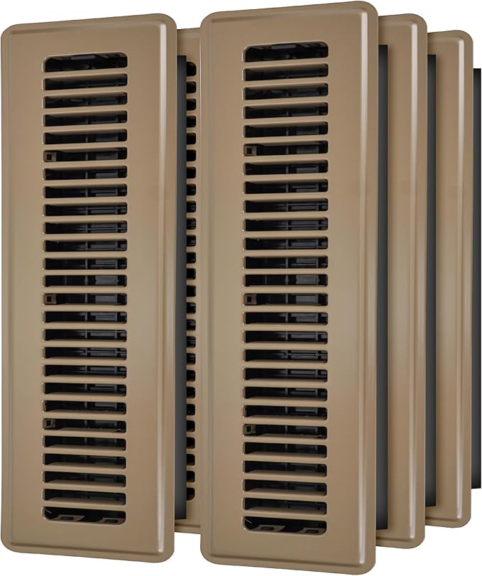 Floor Register 2x14, 6 Pack Floor Vent Covers for Home Floor Heavy Duty Steel Walkable Floor Vents Air Vent Covers 14x6 for Sidewall and Floor