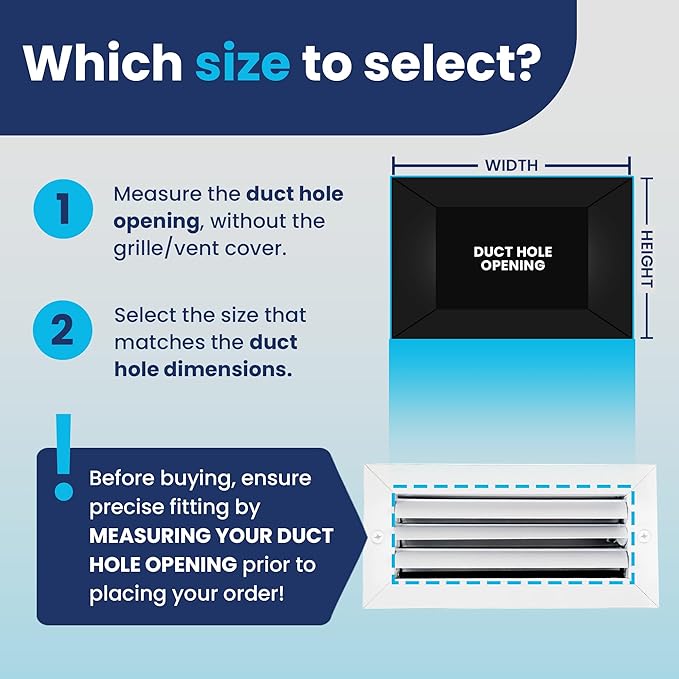 4x10 Inch (Duct Opening) Aluminum 1-Way Air Flow Vent – HVAC Vent Cover for Wall or Ceiling – Quiet HVAC Wall Register with Multi-Shutter Damper – Adjustable Curved Blade - Plastic Seal for Tight Fit