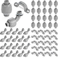 (1/2" Conduit Parts 60 Pack) Yariwiz 1/2 PVC Electrical Conduit Fitting Plastic Liquid Tight Conduit Connector Kit, Include 20 Conduit Couplings, 20 Conduit 90 Degree Elbows and 20 Conduit Straps
