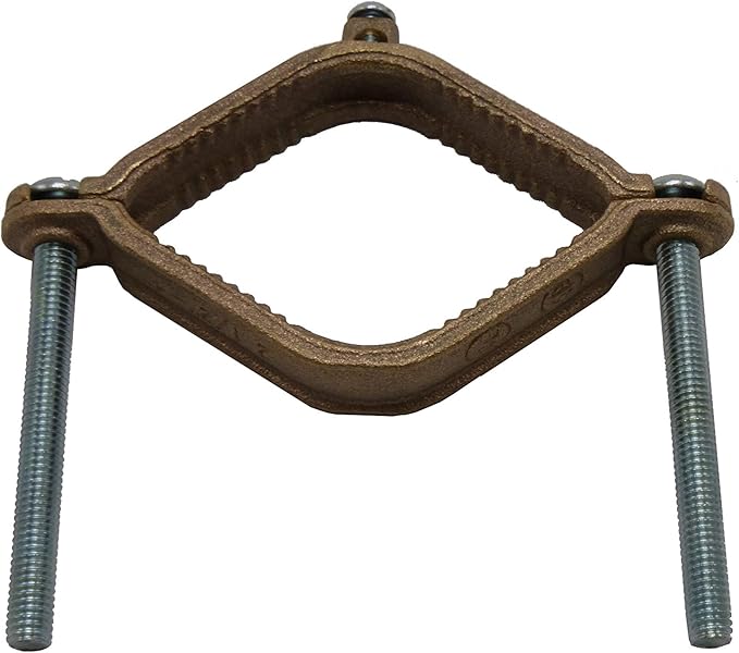 COREX 2-1/2" to 4" Bronze Water Pipe Ground Clamp - High Conductivity Grounding Clamp Conduit Fitting
