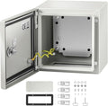 VEVOR NEMA Steel Enclosure, 8 x 8 x 6'' NEMA 4X Steel Electrical Box, IP66 Waterproof & Dustproof, Outdoor/Indoor Electrical Junction Box, with Mounting Plate