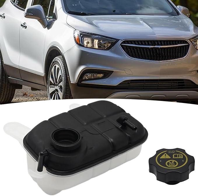 603-955 Engine Coolant Reservoir Radiator Expansion Tank with Cap, Replacement for Chevrolet Trax 1.4L 1.8L 2013-2019, Replacement for Buick Encore 1.4L 2013-2019, Replacs 95269001 95380033