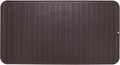 Silicone Dish Drying Mat for Multiple Usage,Easy clean,Eco-friendly,Heat-resistant Silicone Mat for Kitchen Counter or Sink,Refrigerator or Drawer Liner Coffee 4XL 32 inches x 18 inches