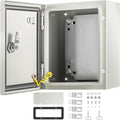 VEVOR NEMA Steel Enclosure 10×8×6,NEMA 4X Steel Electrical Box,IP66 Waterproof & Dustproof,Outdoor/Indoor Electrical Junction Box,with Mounting Plate