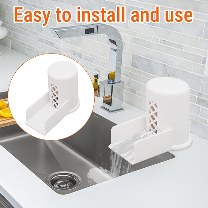 Dishwasher Air Gap Cover with Ramp, Replacement Air Gap for Dishwasher Air Gap Overflow Spout Extender With Ramp For Kitchen Sink(White)