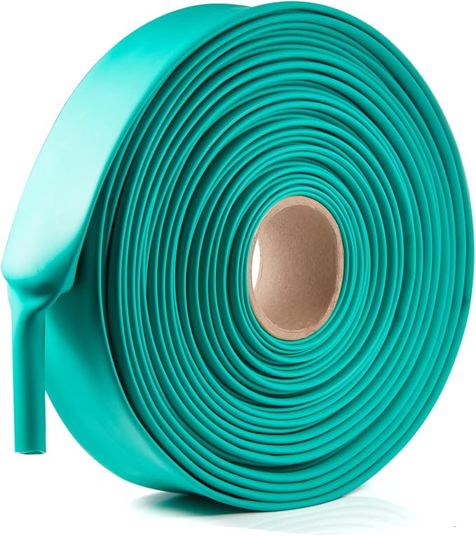 Chanzon 3:1 Ratio - 80ft Roll - Heat Shrink Tubing 2" (50mm) - Marine Grade Waterproof Adhesive Lined - (25M Total Length) Green Polyolefin Sleeving Wrap Shrinking 3 to 1 Ratio 1pcs