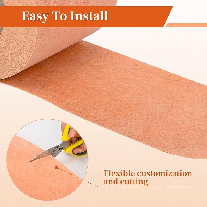 Waterproof Membrane for Shower 5 Inch X 100Ft Waterproofing and Uncoupling Membrane 19.7 Mils Thickness Waterproof Underlayment for Shower Tile Flooring