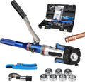 HT-1950 Copper Pipe Crimping Tool with 3 Jaw Sizes (1/2", 3/4", 1") for Hydraulic Pipe, Tee Fittings, and Narrow Spaces – Compatible with Nibco, Elkhart