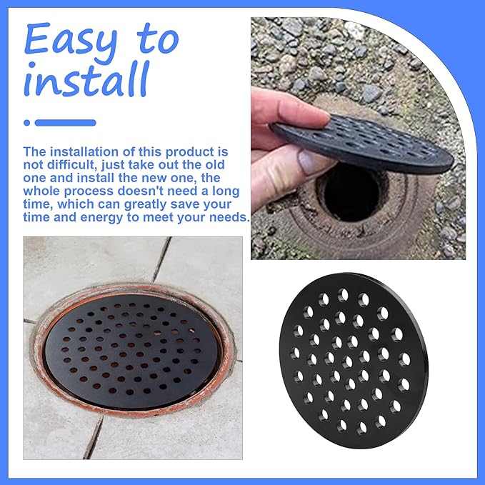 846-S3PK 5-Inch drain cover Cast Iron Strainer Epoxy Coated, Corrosion Resistant,floor drain cover