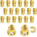 (Pack of 20) Niikappu 1" x 3/4" Reducing Coupling Brass Fittings, Push-to-Connect Plumbing Fitting for Pex, Copper, CPVC, Includes Removal Clip(PF144-20Pack)