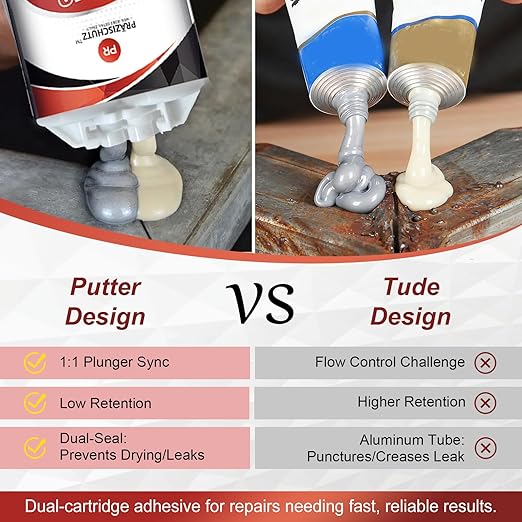 Heavy Duty Metal Repair Epoxy - Casting Adhesive & Filler for Aluminum, Steel, Iron, Plastic, Ceramic. Industrial Strength, Waterproof, Fixes Cracks & Sand Holes. (80g/2.8oz)