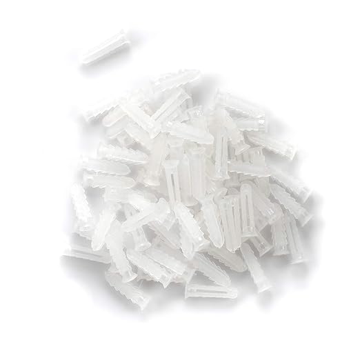 THE CIMPLE CO Ribbed Plastic Conical Anchors - for Concrete, Stucco, Brick, Drywall, and Similar - Kit of 10 Anchors