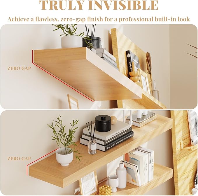 Floating Shelf Bracket Heavy Duty Shelving Brackets,Decorative Floating Shelf Hardware Black,Hidden Metal Shelf Support Bracket(38X6X1.2-Metal Jig)