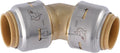 SharkBite Max 3/4 Inch 45 Degree Elbow, Push to Connect Brass Plumbing Fitting, PEX Pipe, Copper, CPVC, PE-RT, HDPE, UR656A