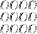 12 Pack 3.25 inch T-Bolt Hose Clamps, Stainless Steel_304 Working Range 89mm-97mm for 3.25" Hose ID, Turbo Intake Intercooler Clamp for Automotive