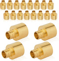 20-Pack HeSun PEX Fittings, 3/4" PEX x 1" Female Sweat Adapter (Over Copper Tube), Brass Crimp Fitting for ASTM F1807(PEX1807135-20)