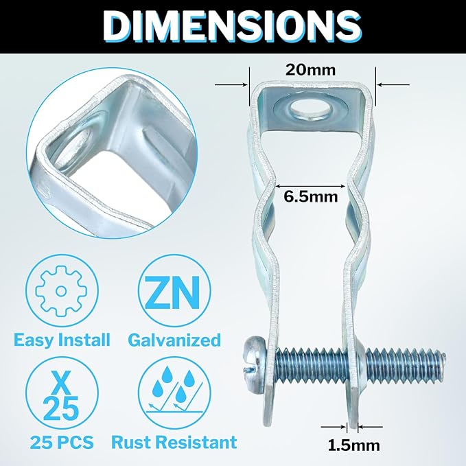 25 Pcs EMT Conduit Hanger with Bolt,Insulated Supports or Threaded Rods,Metal Galvanized Conduit Clamps Strut Straps and Hangers Rigid Pipe Fittings Mounting(1/2 Inch)