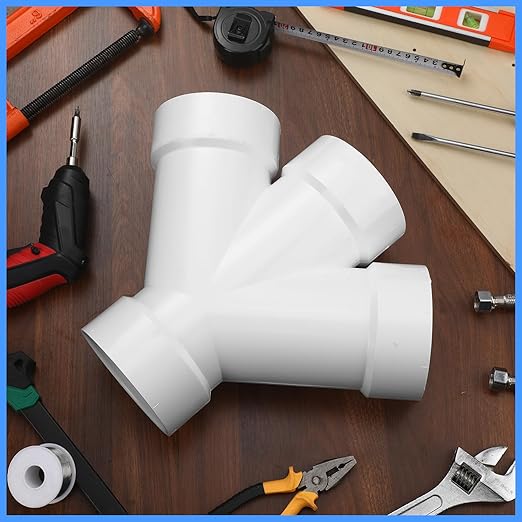1 Pcs 3 Inch Hub PVC DWV Double Wye Schedule 40 for Use in Sanitary Drainage, Waste and Ventilation (DWV), Sewer and Stormwater Applications, White