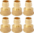 SUNGATOR 6 Pack 3/4" Pex A Expansion Female NPT Adapter Brass Fitting, No Lead Brass, ASTM F1960 ONLY For Pex-A Tubing