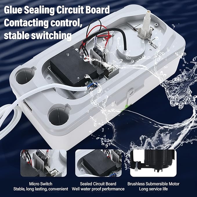Condensate Removal Pump, 320L / H 10M 1500ml Water Pond, HVAC Drain Pump with Automatic Safe Switch for Less 20 Horsepower Air Conditioning, Dehumidifiers, Boilers