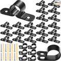 Total 380PCS Pex Support Pipe Supports Sets,Pex Hanger 100 Pack 1/2 Inch,R-Type Nylon Clamps 40 Pack with 240 pcs Screws for Pex, Copper, CPVC