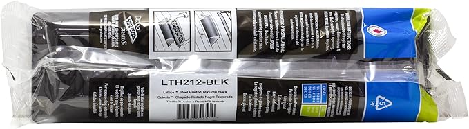 Decor Grates LTH212-BLK Lattice Floor Register, 2x12 Inches, Black