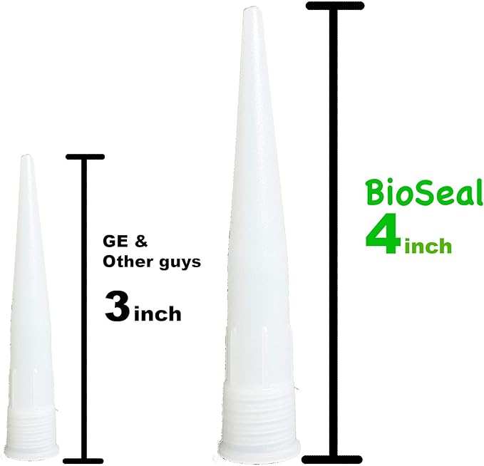 Translucent BioSeal 100% Silicone Sealant Caulk Kitchen and Bath Grade, Waterproof and No Odor No Color Change 10.1 Ounce Cartridge -Translucent 25 Set