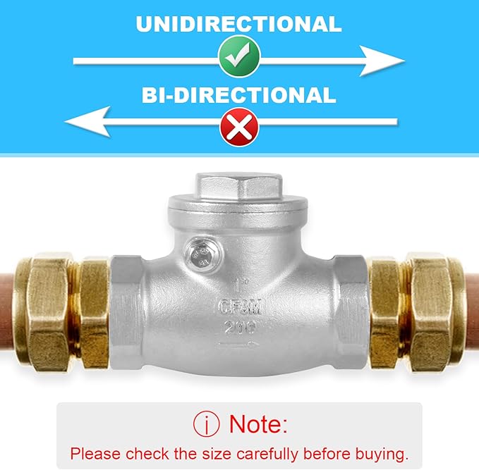 4" Stainless Steel Check Valve, NPT Threaded Horizontal Check Valve Check valve to prevent backflow, check valve for water, oil and air, also available with compressor DN100