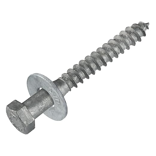 3/8 x 3 (50 Pack) Lag Screw Kit, 50 Screws and 50 washers, Hot Dip Galvanized, Meets ASME B18.2.1 Industrial/Commercial Grade by Makers Bolt