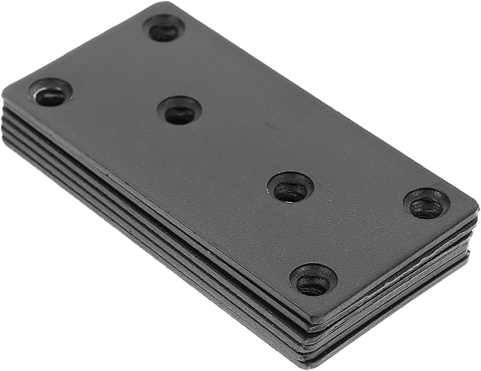 6 Sets Heavy Duty Black Metal Mending Plates with Screws Straight Flat Brackets for Wood Furniture Repair Stainless Steel Reinforcement Plates for Reliable Fixing and Post Fixing