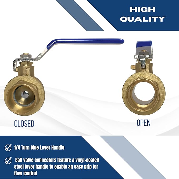 XFITTING 1 Inch Sweat Ball Valve, 10 Pieces