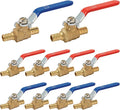 SUNGATOR 10-Pack Pex Ball Valve 1/2 Inch, Full Port 1/4 Turn Crimp 1/2" Pex Shut Off Valve for Hot and Cold Water, UPC Certified
