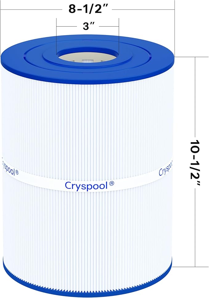 Cryspool® 08020 Filter Compatible with Watkins 31114, Hot Spot Spa Filter, C-8465, FC-3960, 71827, 71828, Watkins 65 Sq. Ft Spa Filter Cartridge, 1 Pack