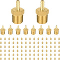 (Pack of 100) EFIELD Brass Hose Barb Fitting Adapter, 1/8" Barb x 1/4" NPT Male Pipe Fitting,(BARB002-100PCS)