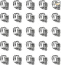 Hose Clamp, 25 Pack Stainless Steel Worm Gear fuel line hose clamps, 10-16mm (3/8-5/8 inch)