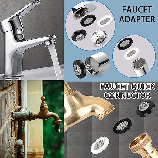 58 PCS Shower Head Garden Hose Screen Filter Gasket.Stainless Steel Water Filter Hose Washer Kit for 1/2,3/4 Inch Plumbing Faucet Screen Fittings and 5/8" Washing Machine Inlet Line Connection