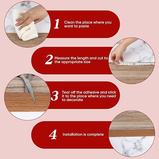 2" x 20Ft Floor Transition Strip Self-Adhesive Cover Strips, Threshold Floor Gap Vinyl Flooring Transitions Strip Laminate Floor Flat Divider Strip for Gaps Carpet Threshold Tiles-Brown Wood Grain