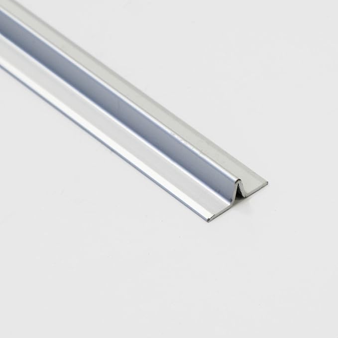 Sliding Screen Door Tracking - Silver Deluxe Bottom Track - Easy Assembly Hardware for DIY - Heavy Duty Silver Aluminum Track - 1” Wide 3/8” Tall - 36 in, 4 Piece