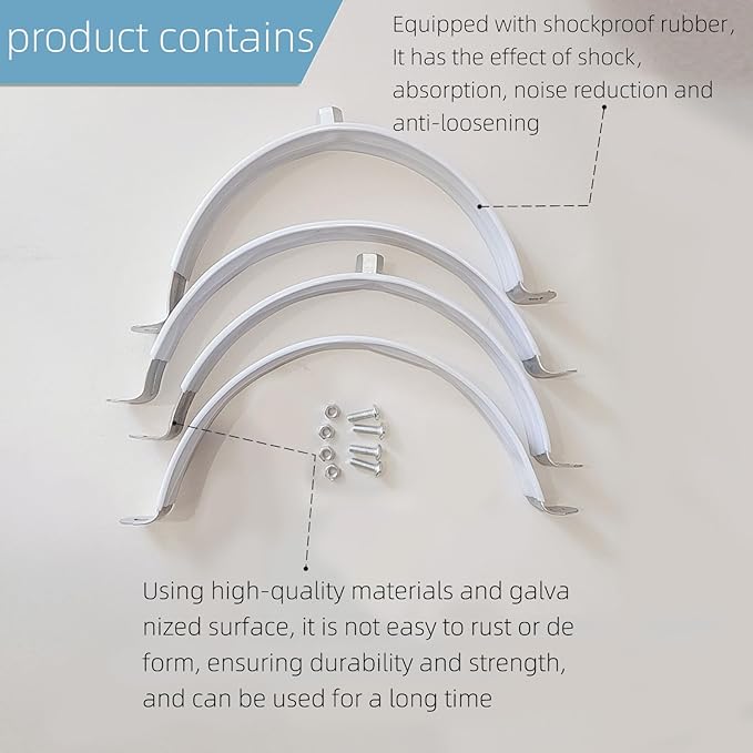 2 Sets 4" Inch Premium Hose Pipe Clamp，Heavy Duty Galvanized Iron Stove Pipe Hanger Strap，Wall Support Chimney and dryer vent clamp，Round Split Ring Conduit Metal PVC Tube Kit，with Rubber Cushioned