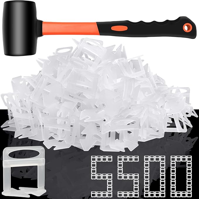 DGSL Tile Leveling System, 5500-Piece Tile Spacers Clips 1/16 Inch Tile Tools, Tile Installation Tools for Professional Ceramic Tile and Stone Installation