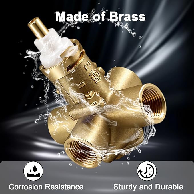 Pressure Balancing Tub and Shower Valve Compatible with Moen Posi Temp Trim Kit with 1222 Faucet Cartridge 1/2 Inch IPS Connections 4-Port Design Replace#: 2510