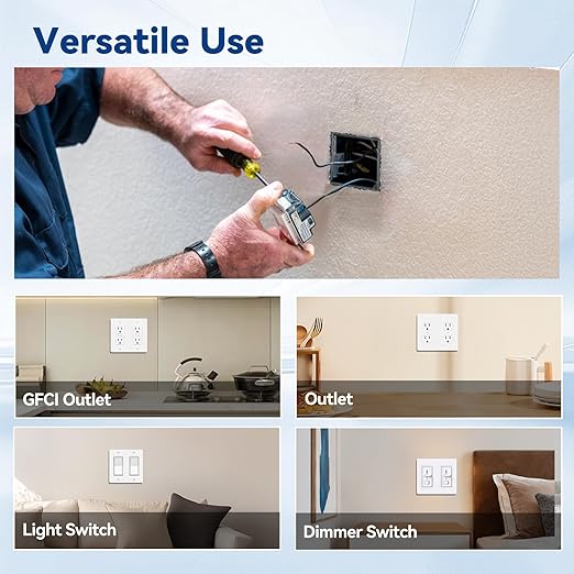 2-Gang PVC New Work Outlet Box, Electrical Outlet Box for New Construction, 32 Cubic Inch, UL Listed, 24 Pack