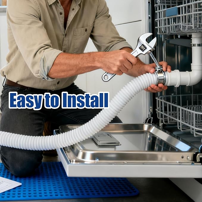 WD24X10062 4.5 Feet Dishwasher Drain Hose Fit for GE Haier Dishwashers, Replace AP5657439 PS6011670 WD24X24650, Drain Tube